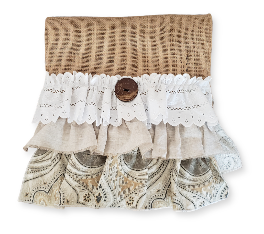 Farmhouse Deluxe Burlap Ruffle Runner.
