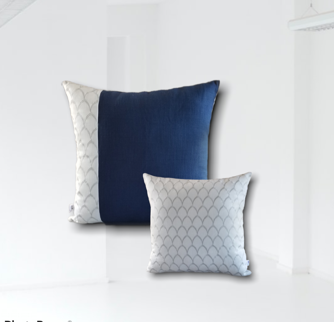 Grey and White Paratha Designer Decorative Pillow - Advenique Home Decor