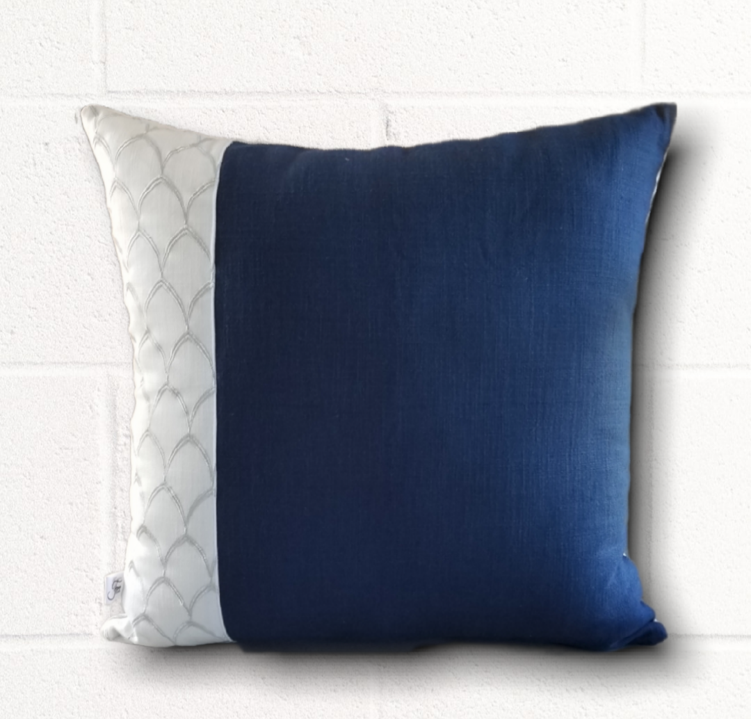 Grey and White Paratha Designer Decorative Pillow - Advenique Home Decor