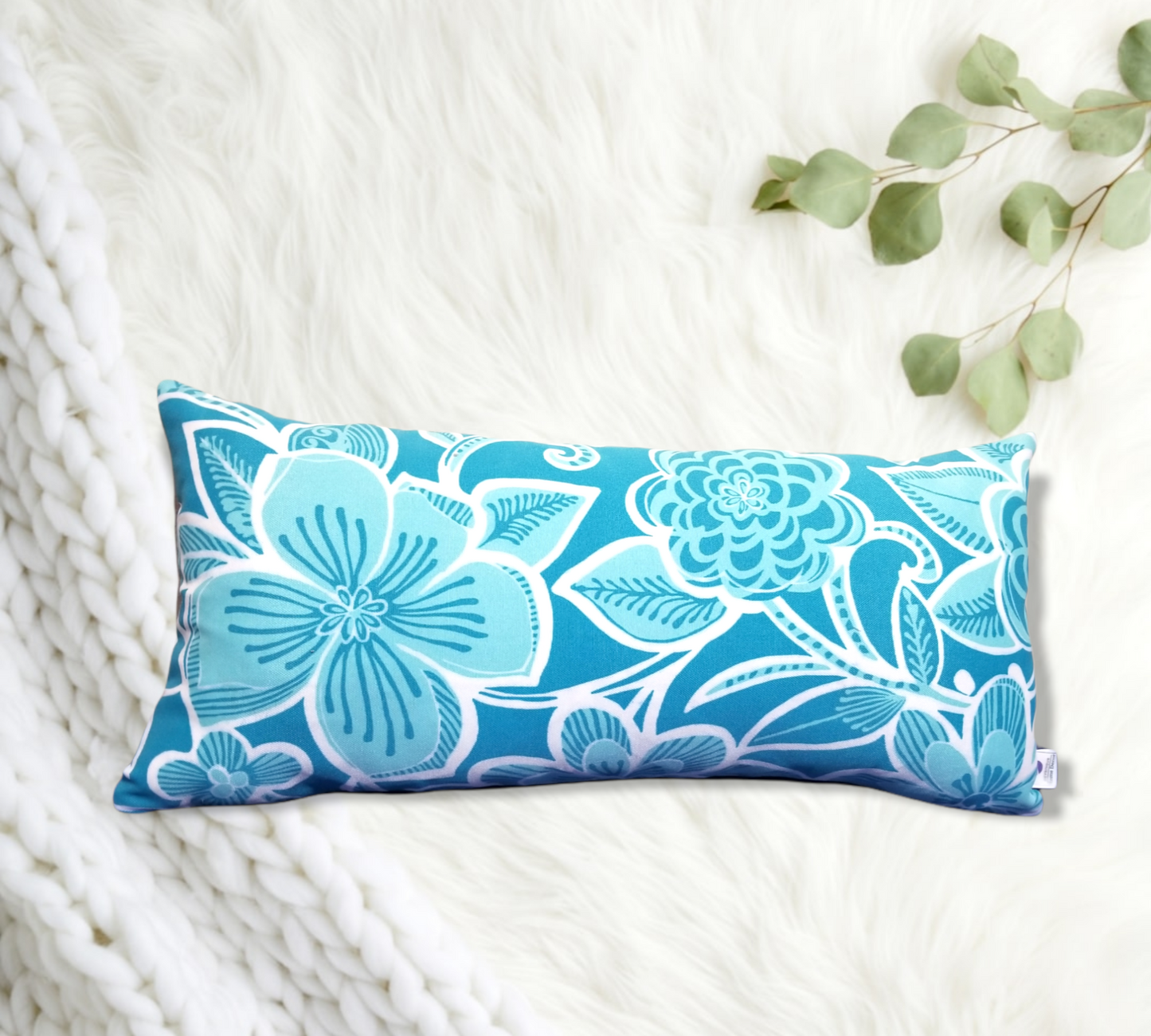 Richloom Solarium Halsey Seaglass Outdoor fabric decorative pillow for patio porch outdoor - Advenique Home Decor