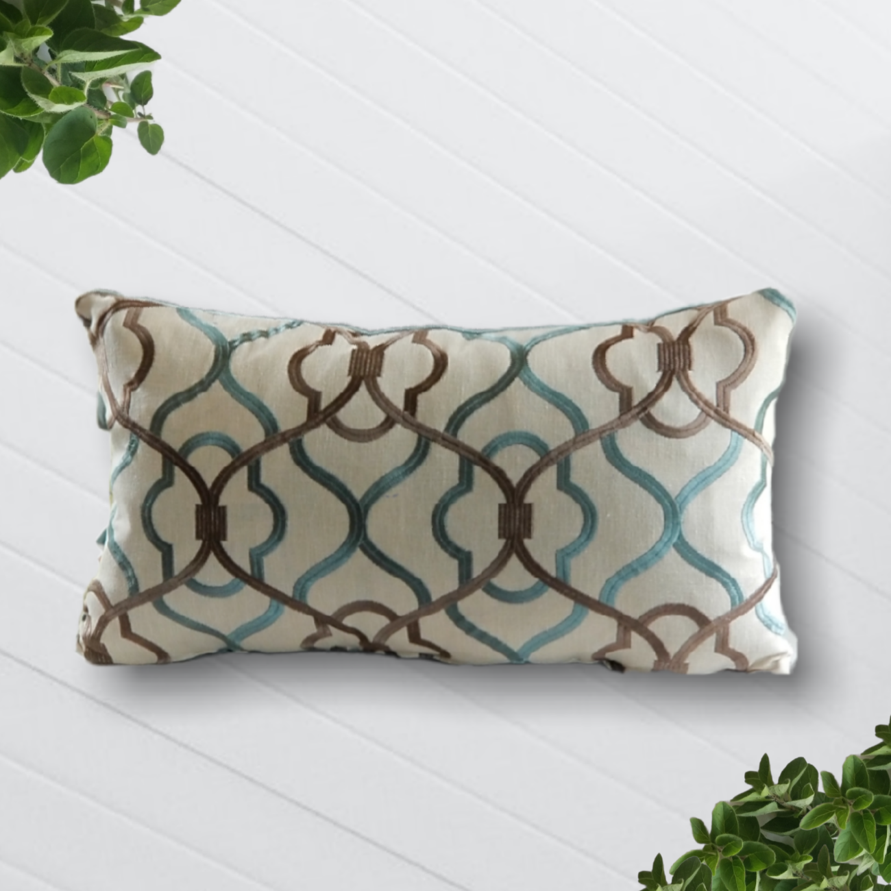 Designer luxury Throw Pillow Fabricut Passarella Plume Fabric - Advenique Home Decor
