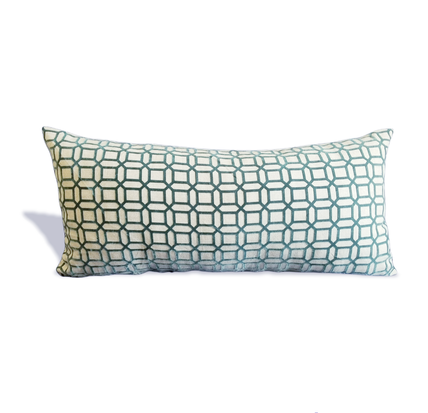 Modern Geometric microfiber pillow Teal and Taupe for your bedroom - Advenique Home Decor