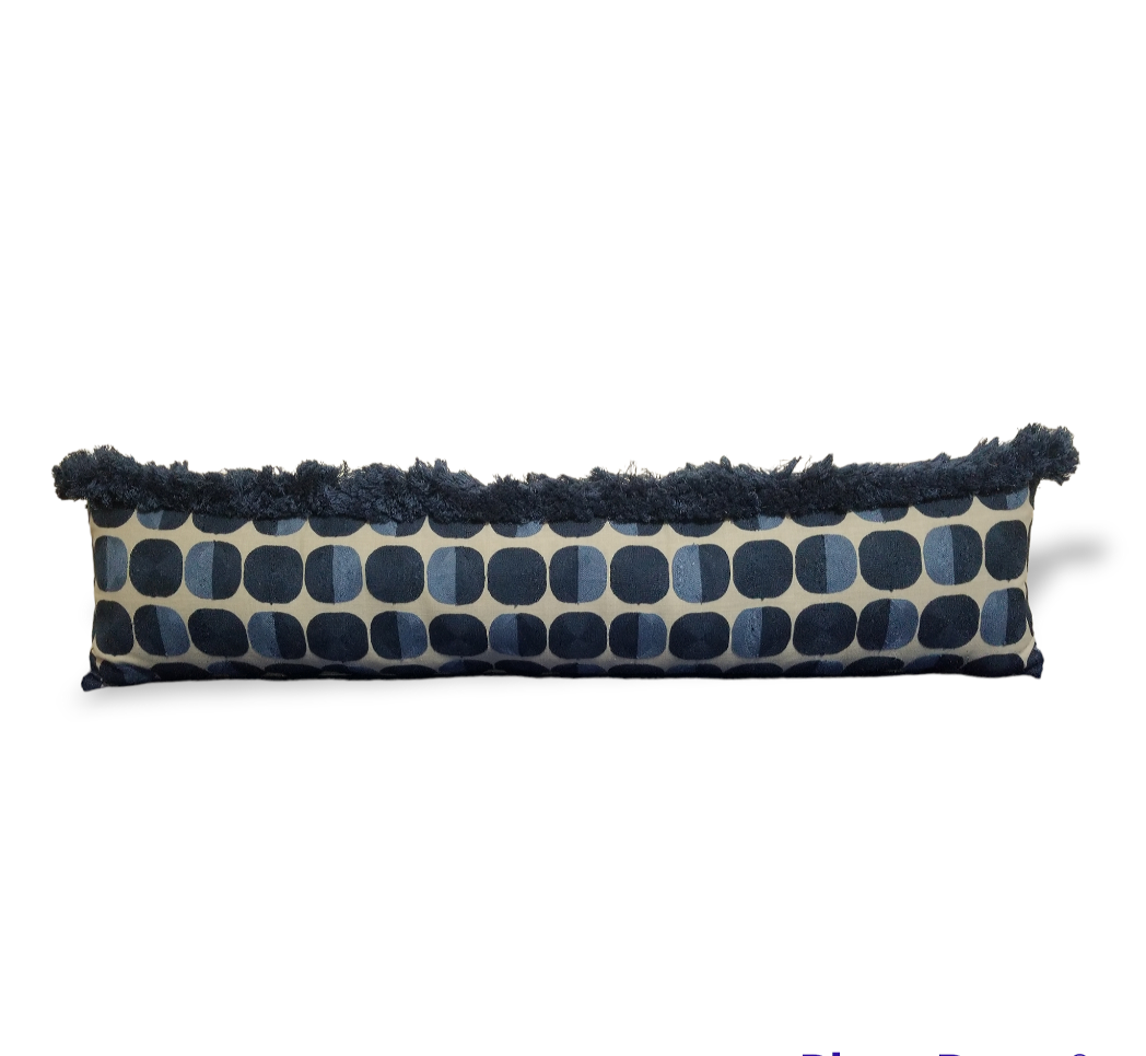 Kravet Basic Geometric Blue Decorative Designer Throw Pillow Cover. Cushion Cover