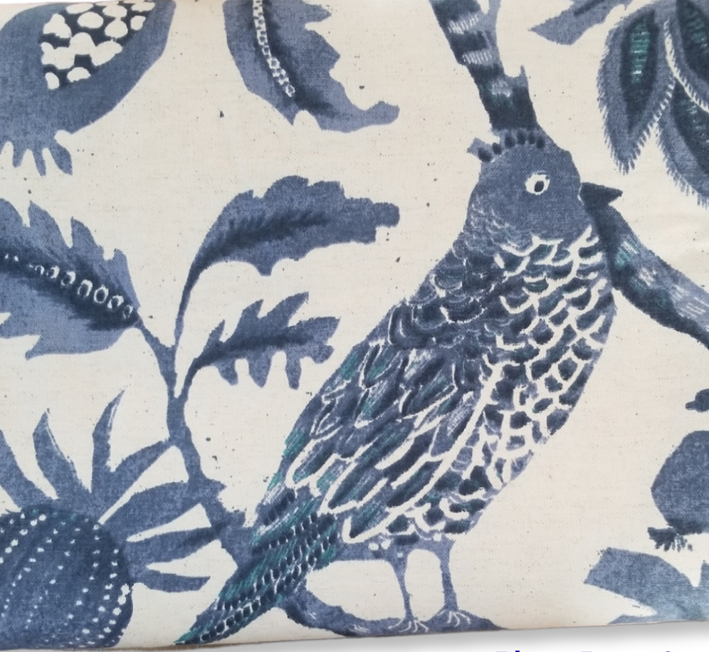 Caribbean Nightingales Designer Bed Runner. Reversible King Bed Scarf.