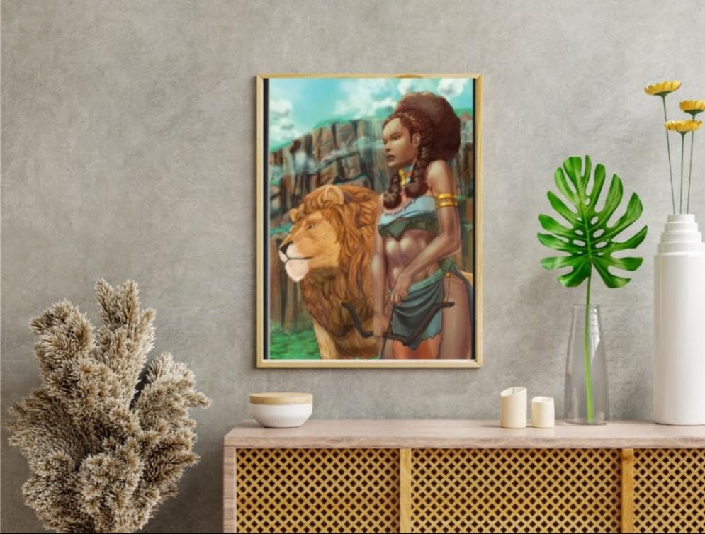 Add that whimsical yet elegant piece of wall art to your space. Shop our lovely Tribal Warrior Princess printed canvas for your next living room, guestroom or office space.
36x24