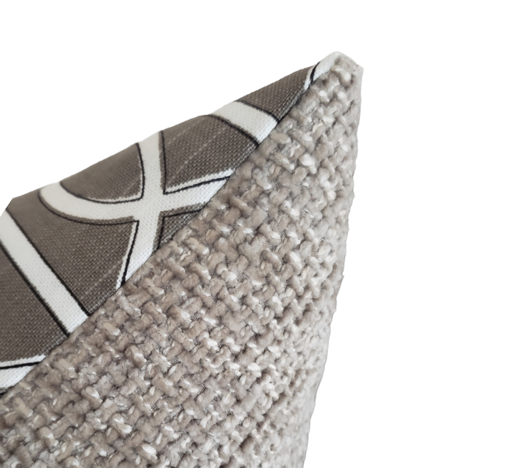 Add classic luxury to your décor with the Kimberly Trellis Luxury Handmade Throw Pillow. This gorgeous pillow features a designer geometric pattern, textured reverse, and is completely reversible for added versatility. Handmade with top-of-the-line materials, it instantly upgrades any room with timeless elegance and style!
Highlights 
Includes Pillow and Polyfill Insert 
Designer Fabric
