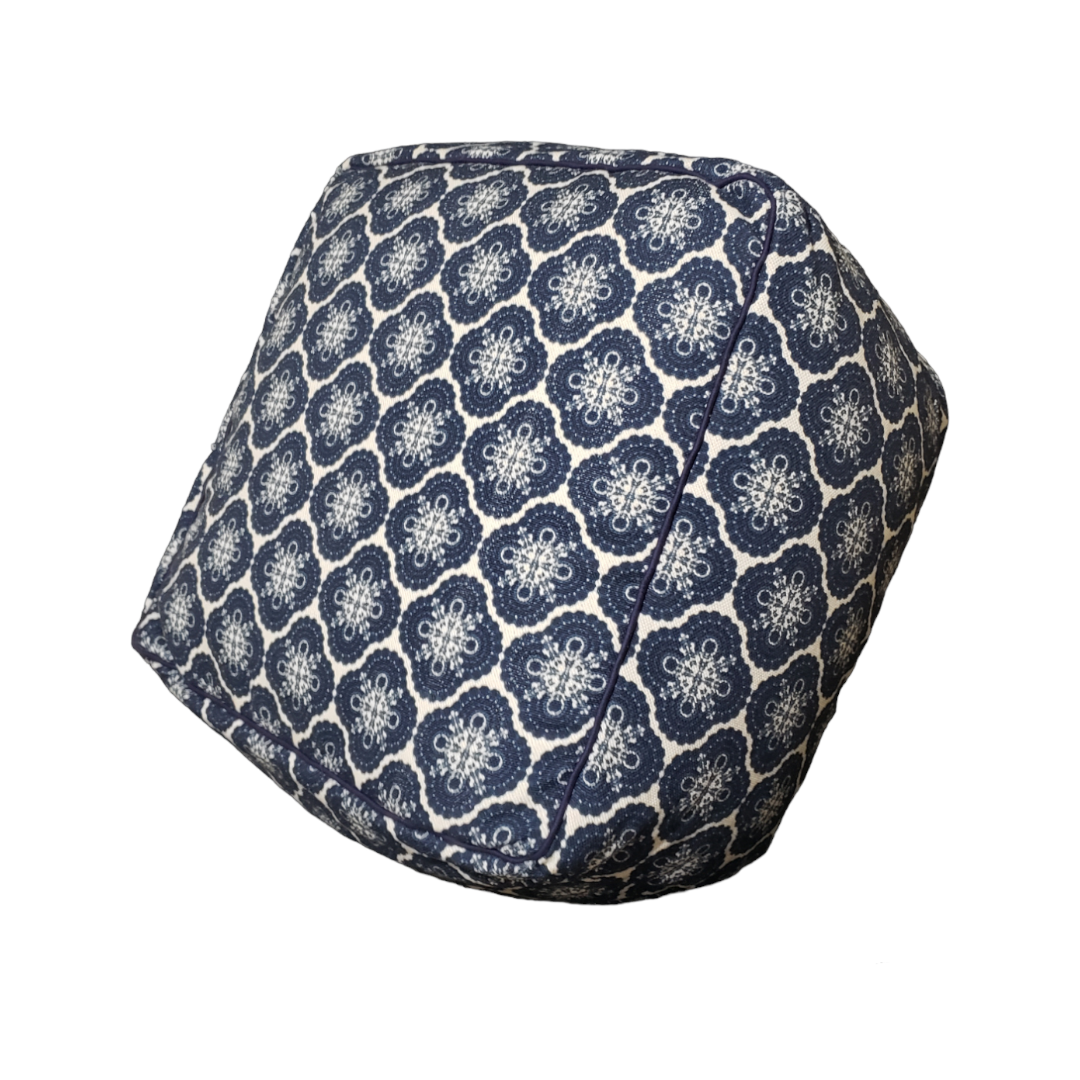 Royal Blue Pouf.  Luxury high end oversized Pouf