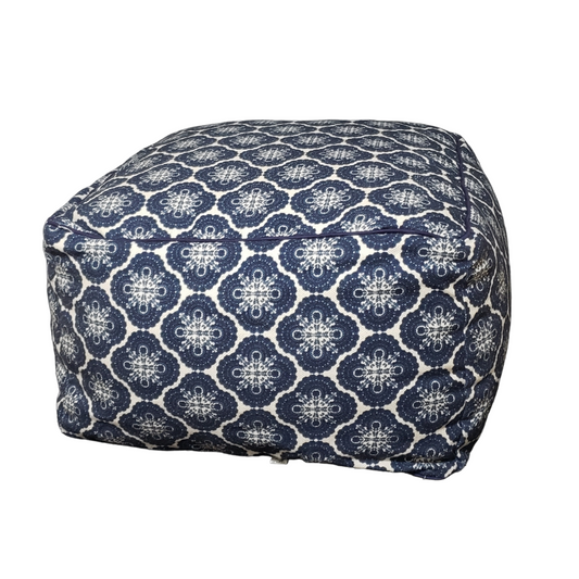 Royal Blue Pouf.  Luxury high end oversized Pouf