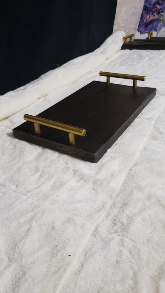 Farmhouse Rustic Decorative Wooden Tray