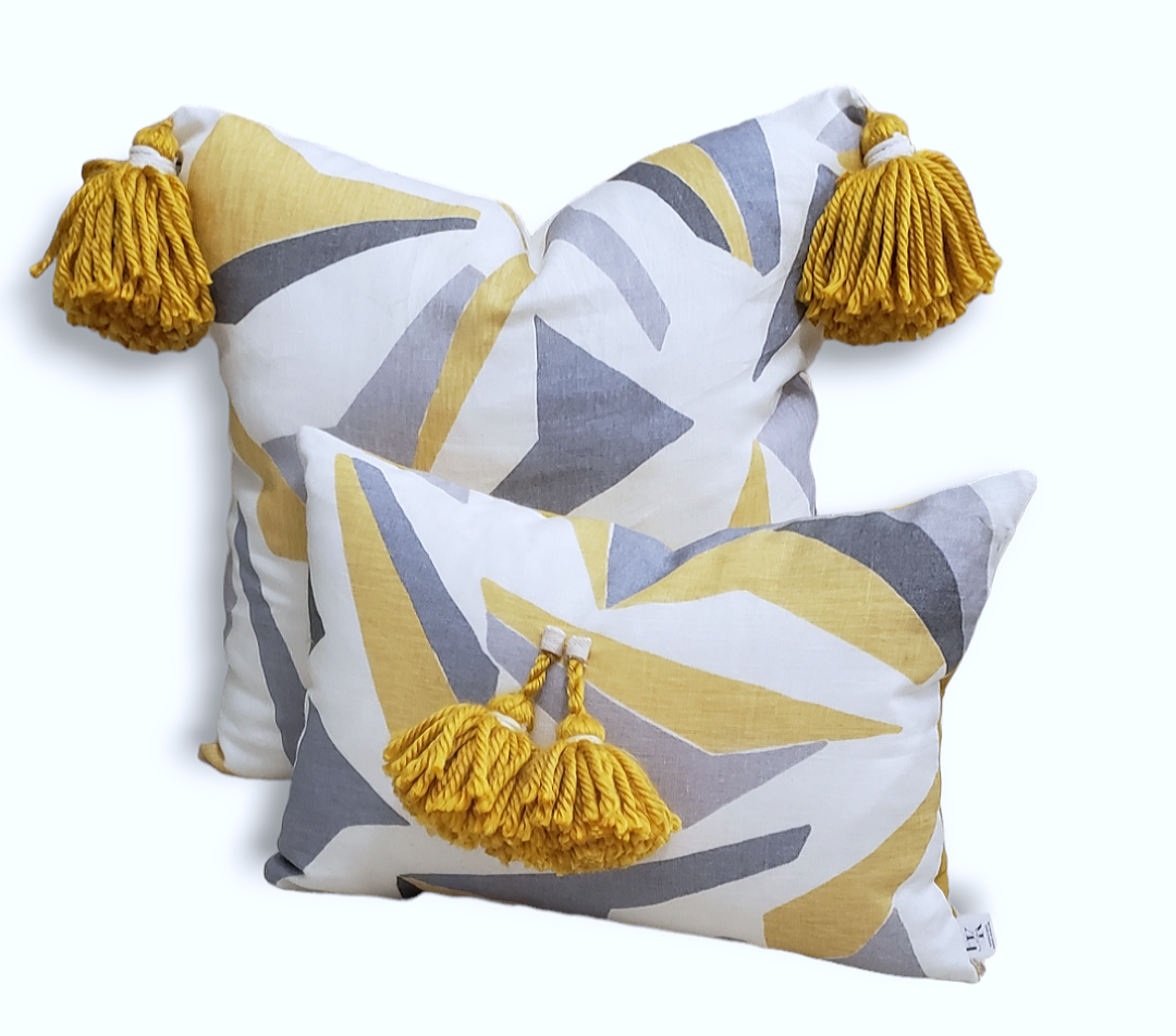Sconset Double Tassel High-end Throw Pillow Cover.