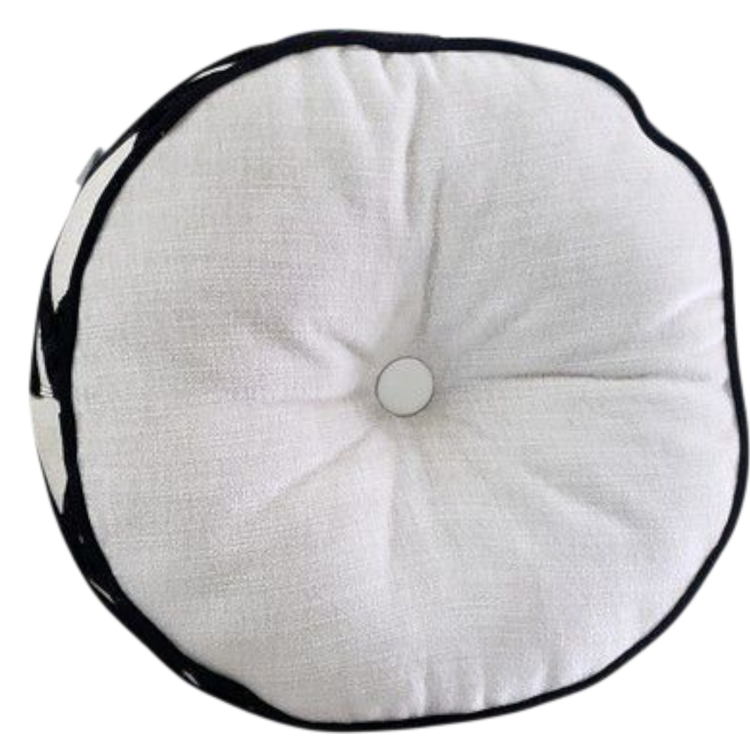 PKaufman Accolade Onyx Circular Luxury Tufted Decorative Cushion