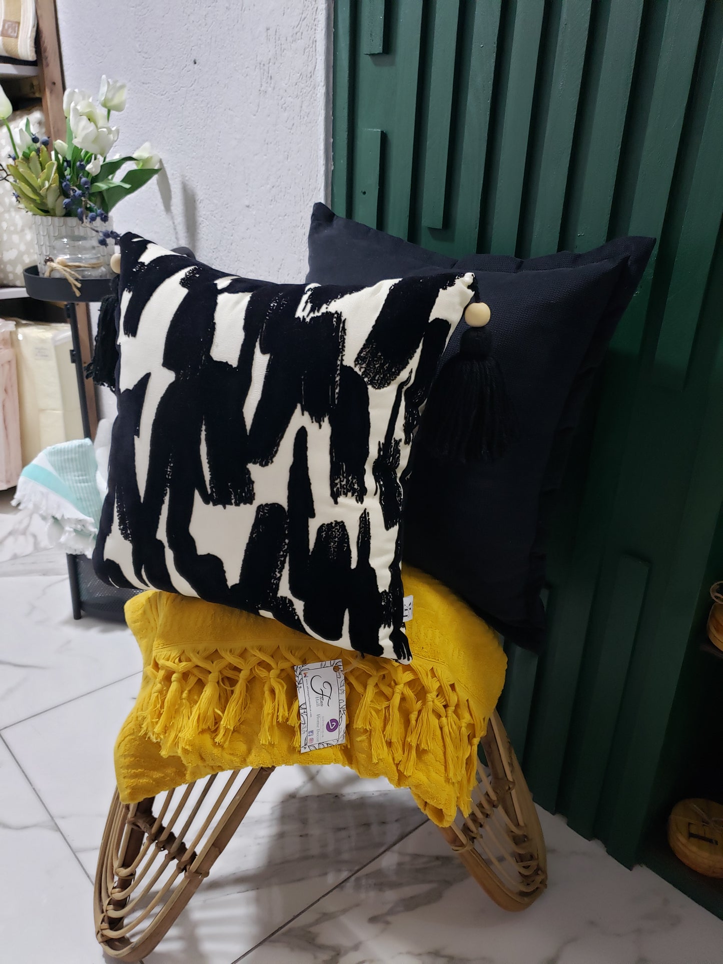 Janaya Opulent Strokes Luxury Designer Cushions & Decorative Throw Pillows