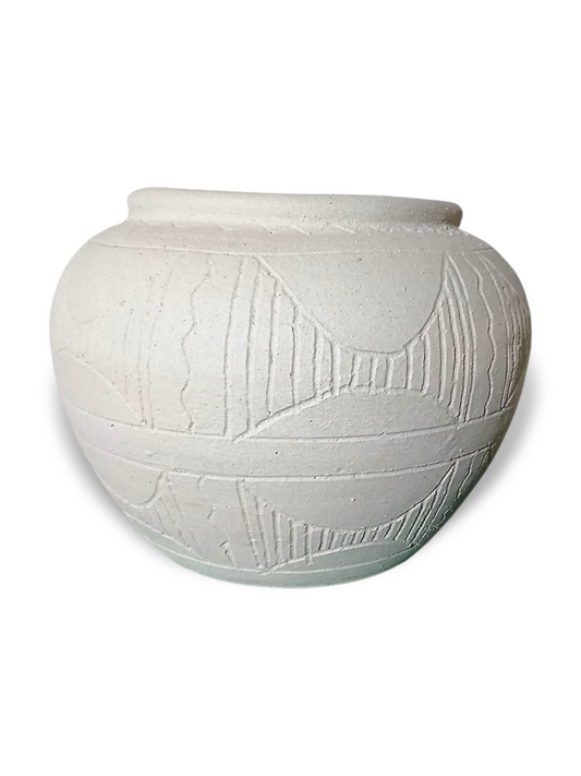 Textured Tribal Handpainted Large Vase