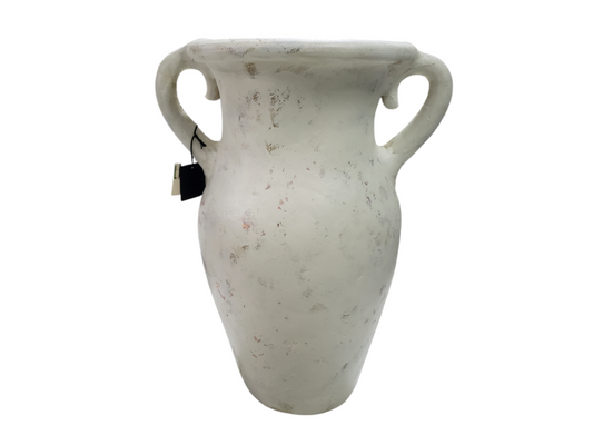 Elevate your space with our Unique Luxury Handpainted XL Clay Vase. Handcrafted by local artisans, this stunning clay pot features delicate handpainted details in soft neutral tones. A perfect addition to any room, bringing a touch of luxury and sophistication to your home.