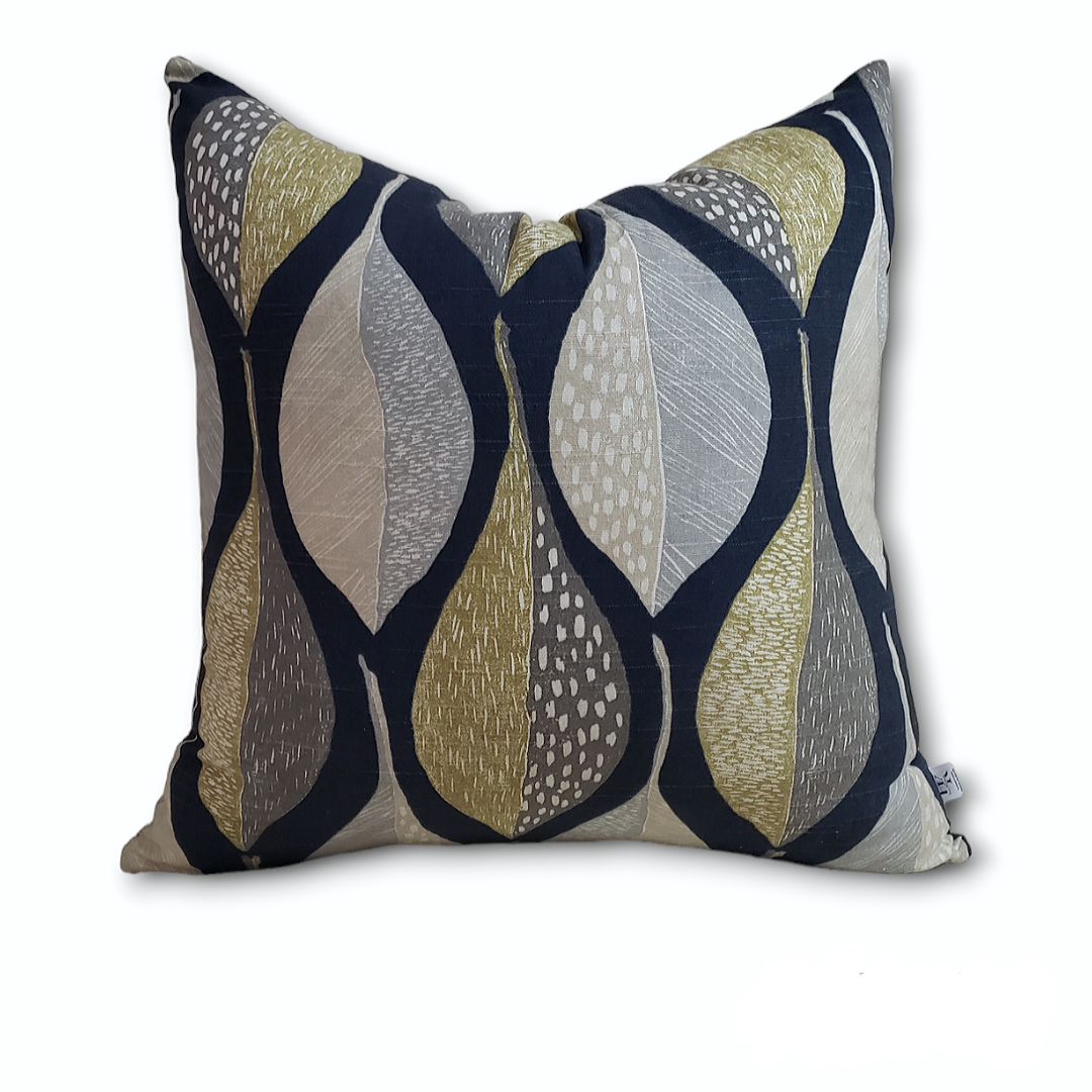 Robert Allen Indigo Leaf Unique handmade Luxury  highend Designer cushions and Decorative Throw Pillow