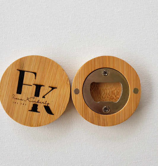 Magnetic Bamboo bottle opener