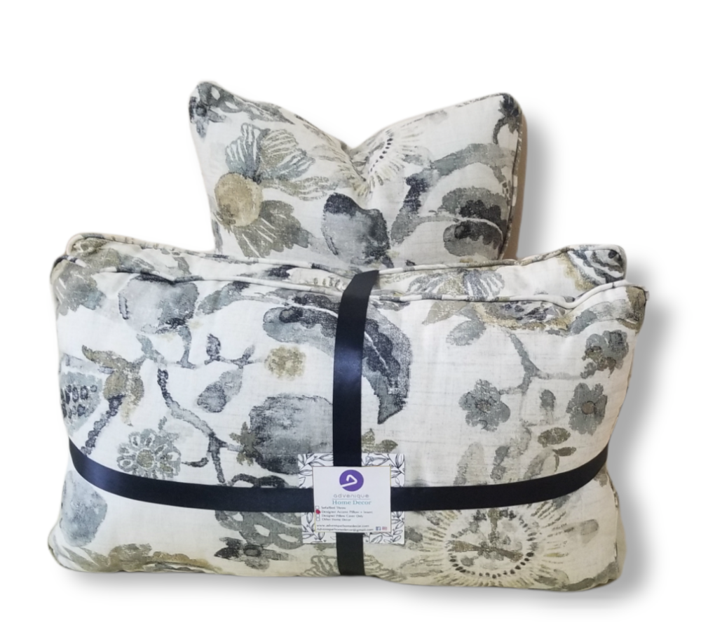 Designer Pillow from Richloom Anastasia Linen Sand Dune. - Advenique Home Decor