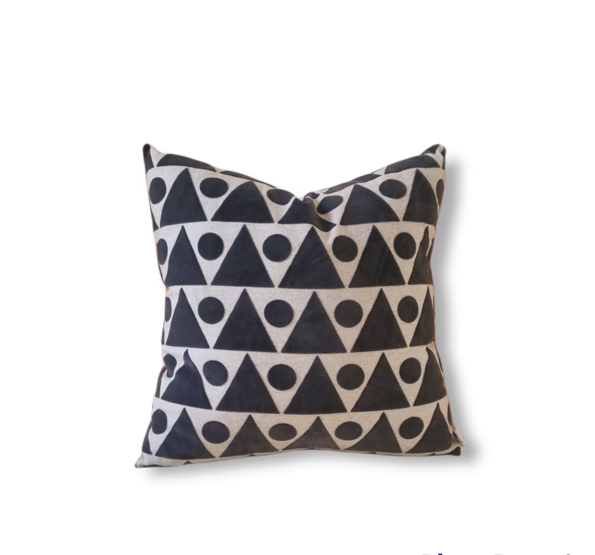 Luxury designer throw pillows 18" Square Black and Orange Chenille Geometric - Advenique Home Decor
