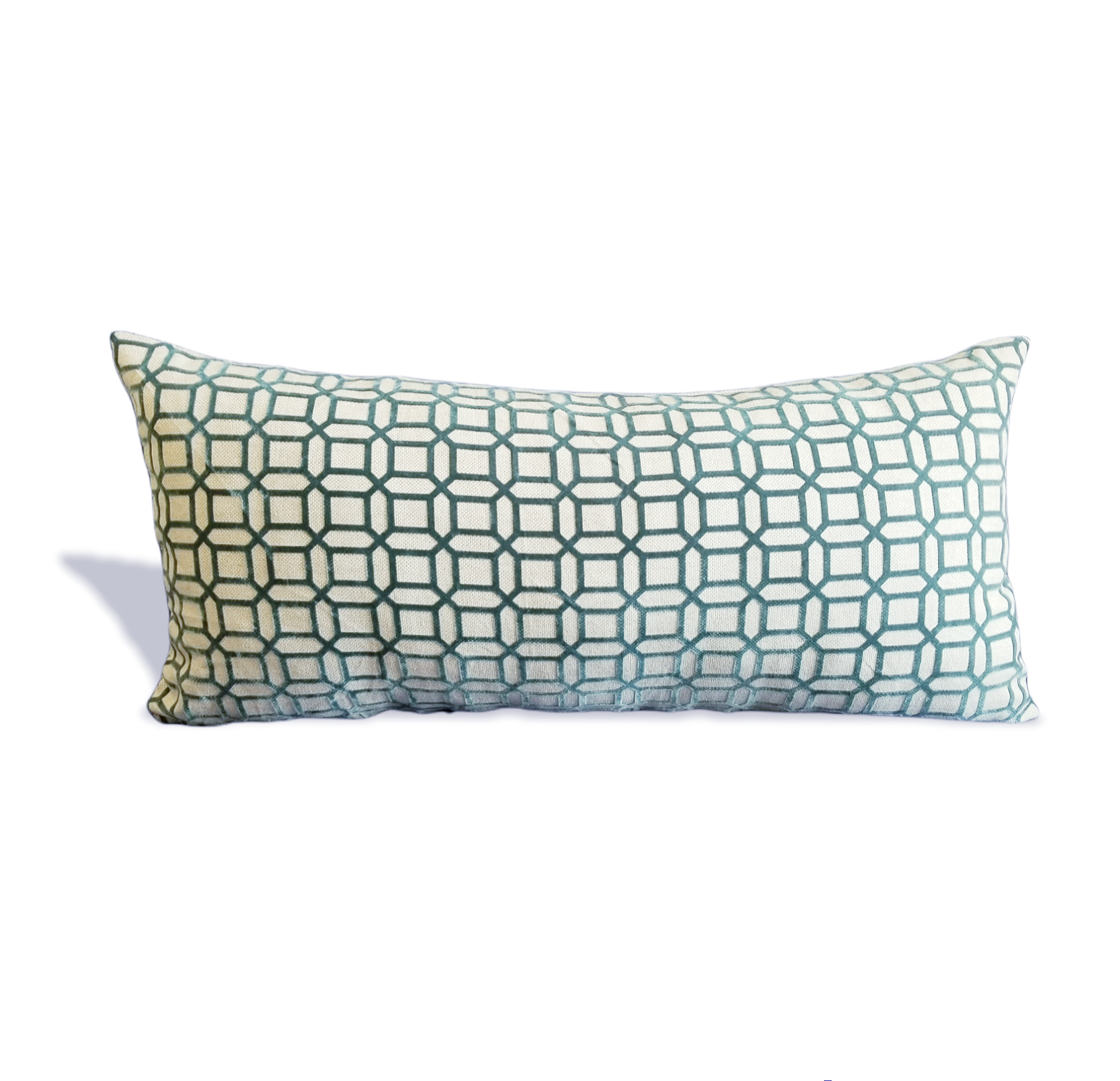 Modern Geometric microfiber pillow Teal and Taupe  for your bedroom - Advenique Home Decor