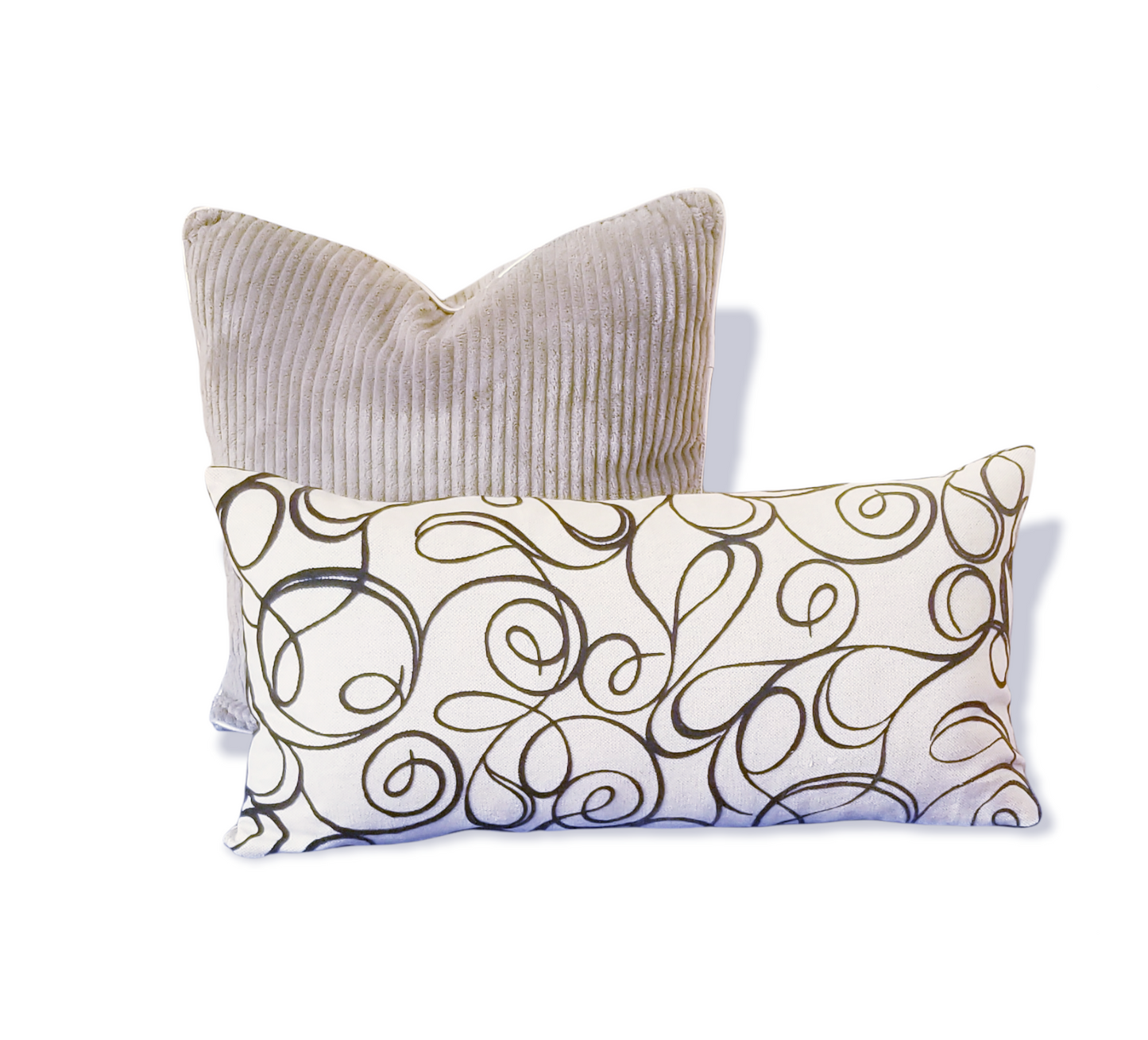 Modern Damask microfiber pillow Teal and Taupe  for your bedroom - Advenique Home Decor