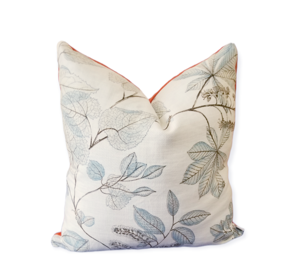 Luxury Decorative throw pillows from P. Kaufmann Arboretum Cloud Fabric - Advenique Home Decor  Shop Designer pillow for your Gray or Blue Sectional Sofa, Accent Chair or Bedroom.  Need a Best Selling Pillow to Highlight that blanket or duvet.  Shop our designer royal blue pillow covers and get international shipping.