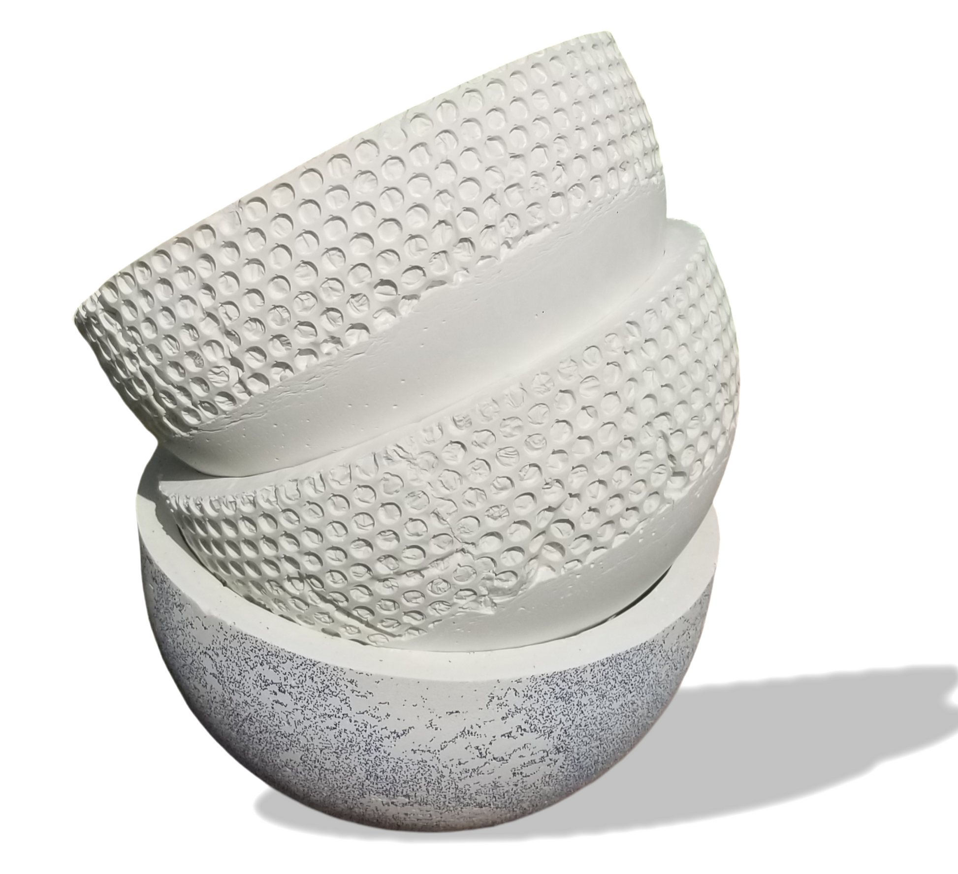 Discover a perfect combination of modern elegance and organic texture with this handmade distressed cement bowl. Offered in colors of black, white, gray, and marble, each high-end planter features unique designs crafted by Fiona Kimberly Design. Whether you're looking for a textured or smooth design with gold accents, this durable cement planter is sure to beautify your home or office. Add a touch of luxury to your space with this exquisite succulent planter.