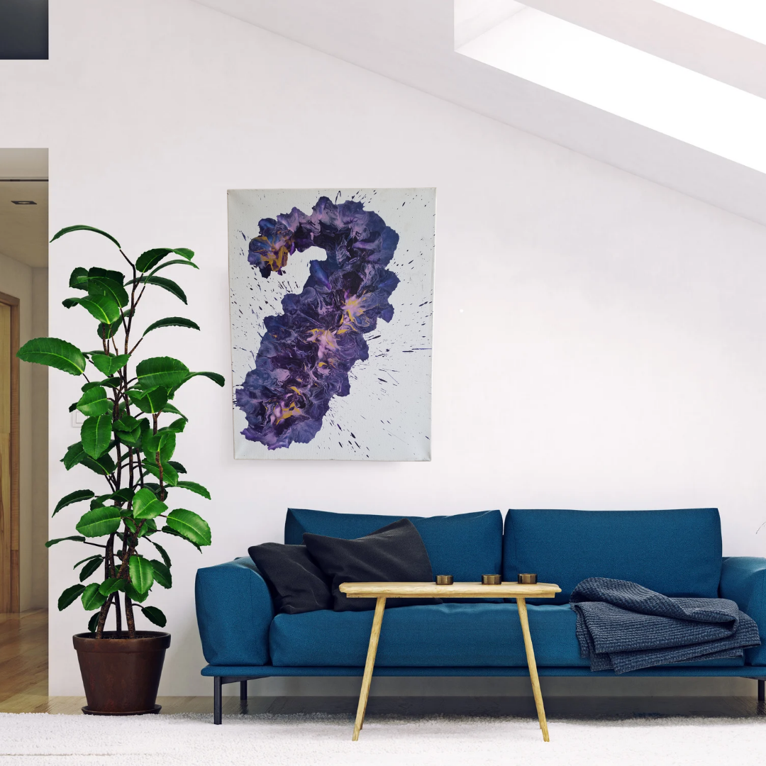 Multi colored Handpainted abstract canvas