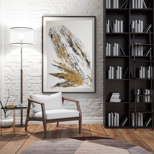 Black and gold Handpainted canvas