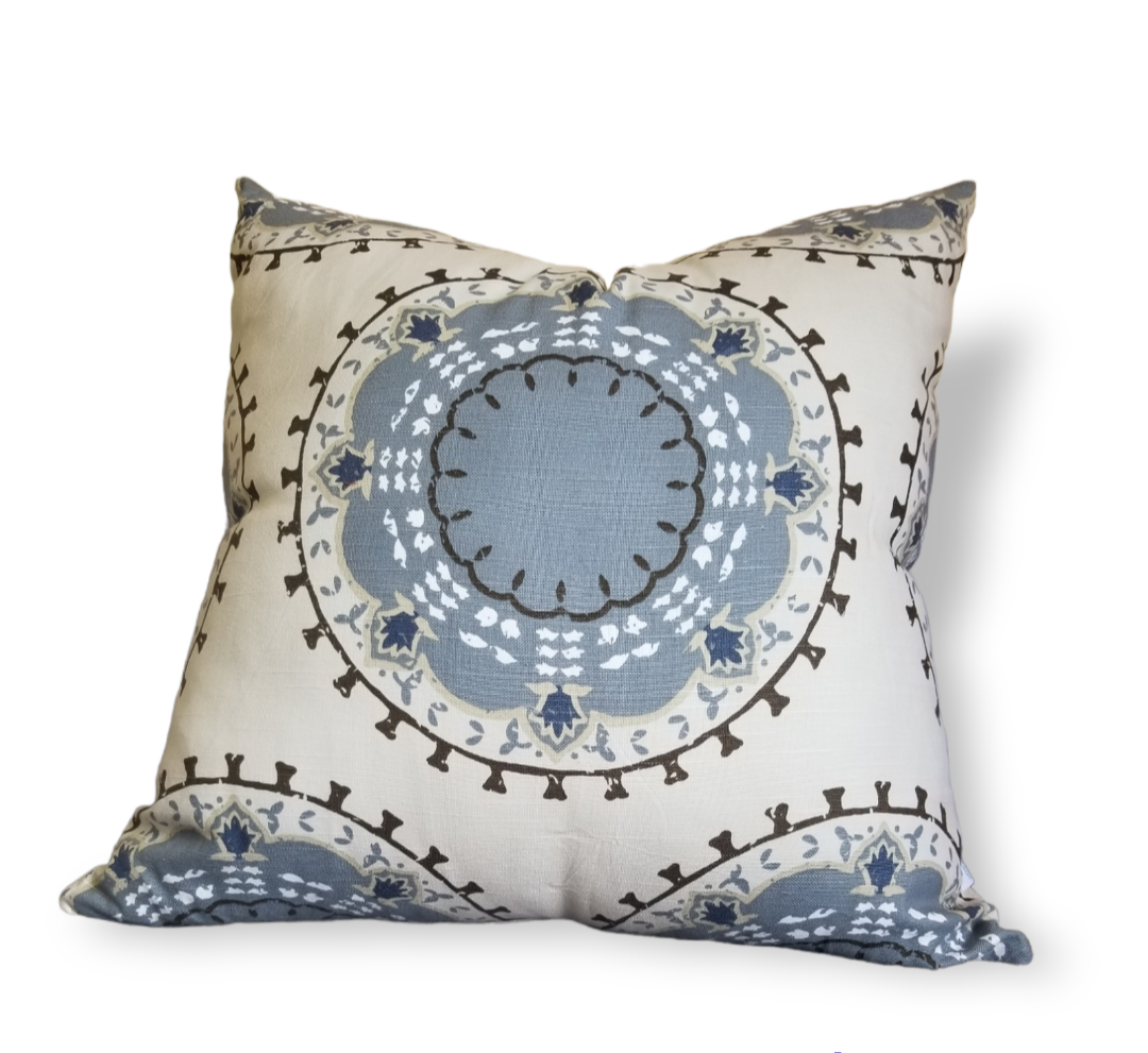 Luxury decorative beige medallion Pillow.