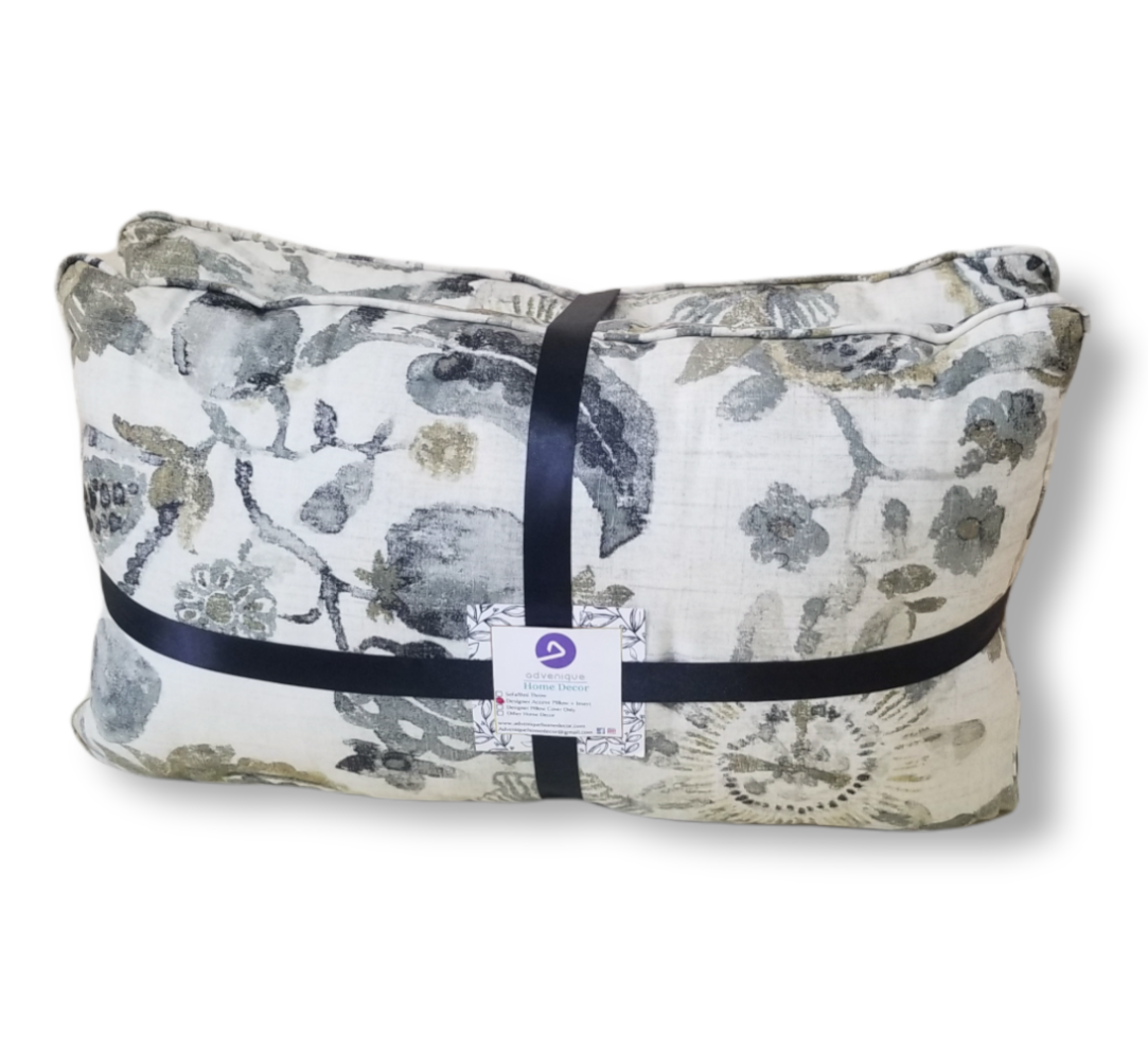Designer Pillow from Richloom Anastasia Linen Sand Dune. - Advenique Home Decor